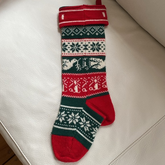 Dad Garnet Hill Christmas Wool Stocking - Picture 6 of 9